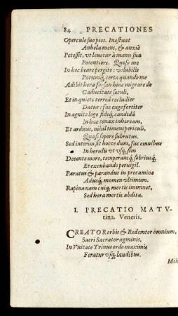 Precationes Die Veneris.