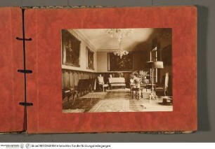 Album mit Fotografien aus dem Palazzo ZuccariAnsicht des Musikzimmers nach Südosten - Riccio-Album