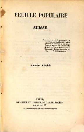 Feuille populaire Suisse. 3. 1842