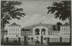 Dresden, Bahnhof, Radierung, um 1845