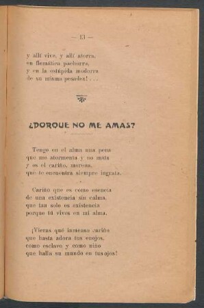¿Porqué no me amas?