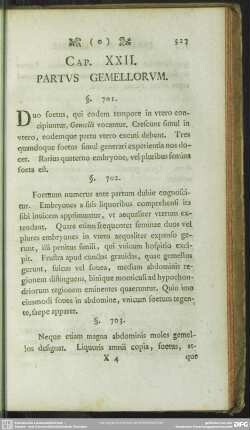 Cap. XXII. Partus Gemellorum