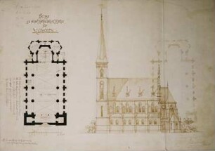 Skizze zu einer Katholischen Kirche für Wolfenbüttel