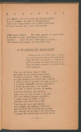 A Florencio Sánchez