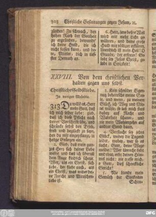 XXVIII. Von dem christlichen Verhalten gegen uns selbst.