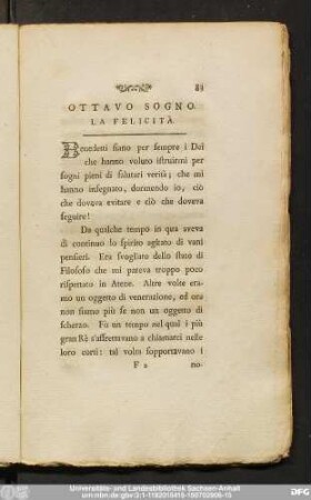 Ottavo Sogno. La Felicità.
