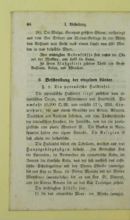 B. Beschreibung der einzelnen Länder