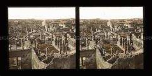 Blick über die antike Stadt Pompeji