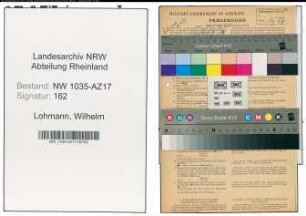 Entnazifizierung Wilhelm Lohmann , geb. 14.11.1886 (Kaufmaennischer Angestellter)