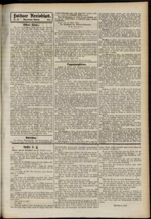 Zweite Ausgabe vom Dienstag, den 22. April 1913.