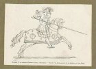 König Franz I. von Frankreich in Rüstung und Lanze zu Pferd bei Turnier, 16. Jahrh., Seitenansicht