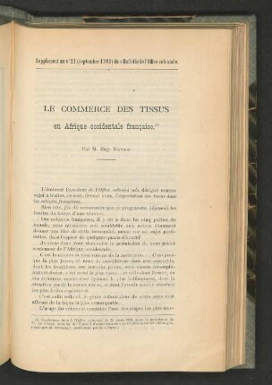 Le Commerce Des Tissus.