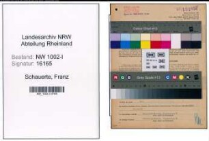 Entnazifizierung Franz Schauerte, geb. 10.03.1892 (Werkmeister)