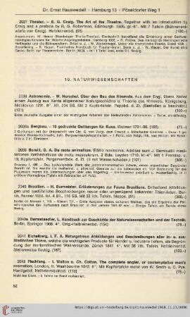 10. Naturwissenschaften (Nr. 2038 - 2075)