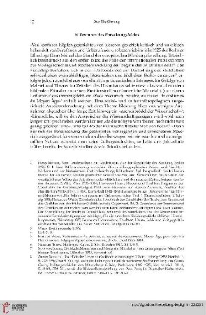b) Texturen des Forschungsfeldes