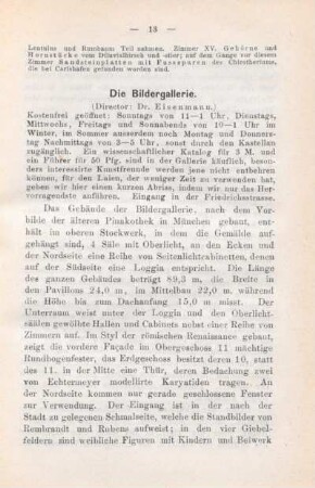 Die Bildergallerie.