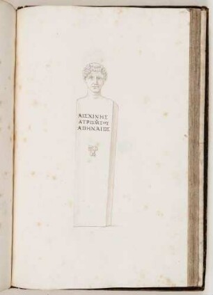 Bildnisherme des attischen Redners Aischines, in: Imperatorum romanorum ac eorum coniugum liberorum [...] Tomus primus, Nr. 156