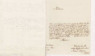 Amand König an Karoline Luise von Baden (Straßburg)