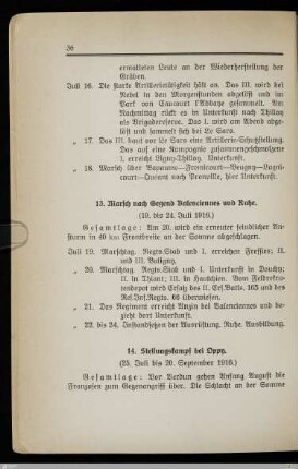 13. Marsch nach Gegend Valenciennes und Ruhe
