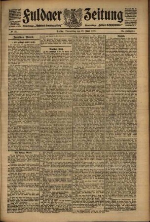 Zweite Ausgabe vom Donnerstag, den 17. Juni 1909.