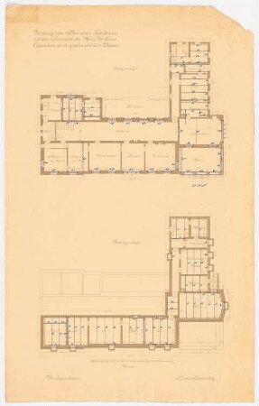 Landhaus Dr. Franz Oppenheim, Berlin-Wannsee: Grundriss UG und EG, 1:100