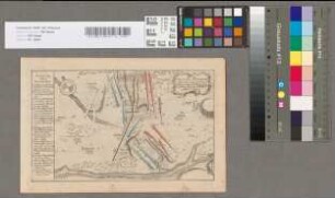 Plan der Bataille welche den 23 Juny 1758 von der Französischen und Aliirten Hannöverischen Armée bey Crevelt geliefert worden, [aus: Carl Wendler, Neues Kriegs-Theater oder Sammlung der Merkwürdigsten Begebenheiten des Gegenwaertigen Krieges in Teutschland], No. 14