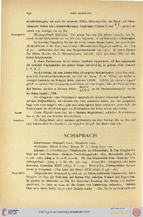 ⟦Schapbach⟧