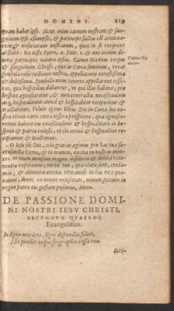 De Passione Domini Nostri Iesu Christi ...
