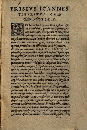 Compendium grammaticae graecae : ex postrema authoris editione, nunc primum opera