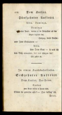 In einem Karthäuserkloster. Sechszehnter Auftritt. Dom Karlos. Der Prior