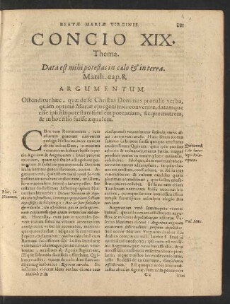 Concio XIX. Thema. Data est mihi potestas in caelo [et] in terra.