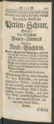 Die sechste Geistliche Perlen-Schnur