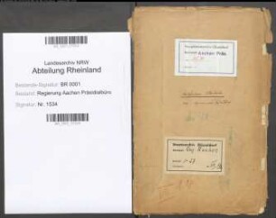 Verschiedene Aktenstücke von allgemeiner Bedeutung betr. Moresnet.