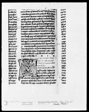 Homilien — Initiale M(oyses), Folio 12verso