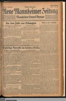 Neue Mannheimer Zeitung : NMZ : Mannheimer Neues Tageblatt, Mittag-Ausgabe