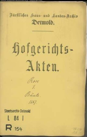 Rose, Hermann, Vogt zu Lage gegen Bartold Bunte zu Lage - Schuldforderung