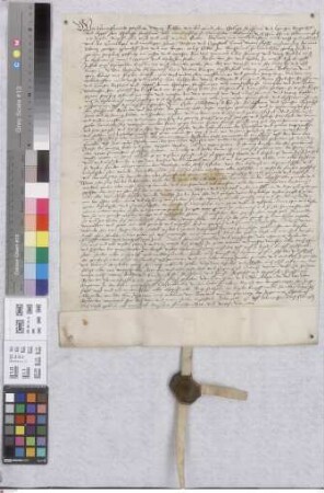 Crumstadt: Revers benannter Personen zu Crumstadt über etliche vom St. Viktorstift vor Mainz bestandene Äcker im Buchtumb. Mit inseriertem Bestand...