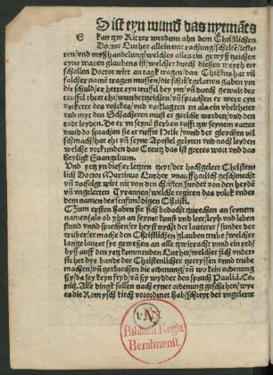Es ist ein wunder das nyemants kan tzw Ritter werdenn ahn dem Christlichen Doctor Luther allein mit rachung ...