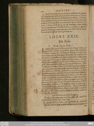 Locus XXIX. De Fide.