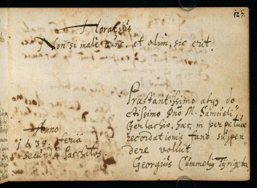[S.l.] ; 26.03.1638 / Georgius Cummelius
