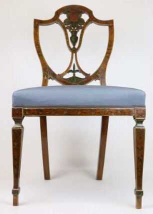Louis-XVI.-Stuhl mit Lackmalerei