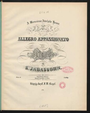 Allegro appassionato pour piano : oeuv. 4