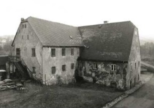 Deutschneudorf, An der Schweinitz 7. Wohnhaus eines Gehöfts. Straßenansicht, Rückseite mit Anbau