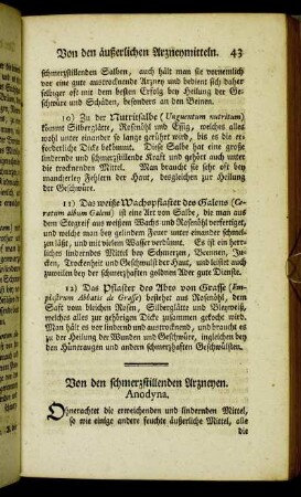 Von den schmerzstillenden Arzneyen