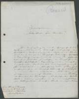 Brief von Karl Renard an August Emanuel Fürnrohr