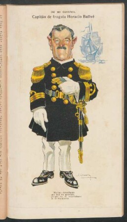 Capitán de fragata Horacio Ballvé - [Caricatura] : De mi Guignol