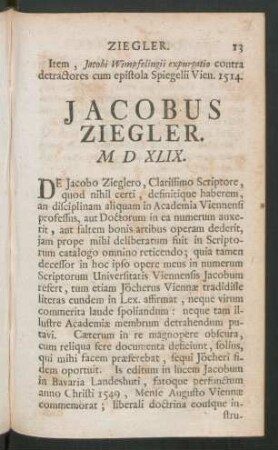 Jacobus Ziegler. M D XLIX.