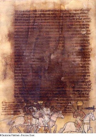 Textseite und Illustration, Blatt 80v