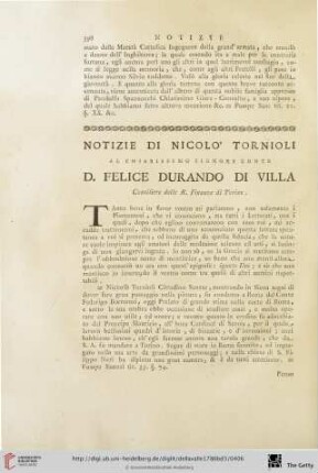 Notizie di Nicolo‘ Tornioli