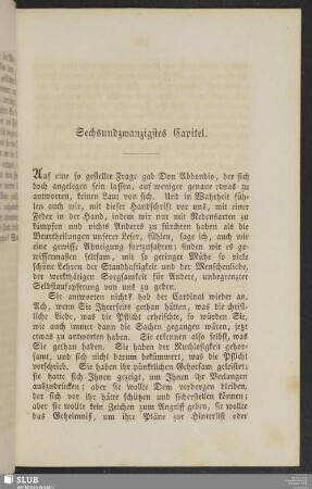 Sechsundzwanzigstes Capitel